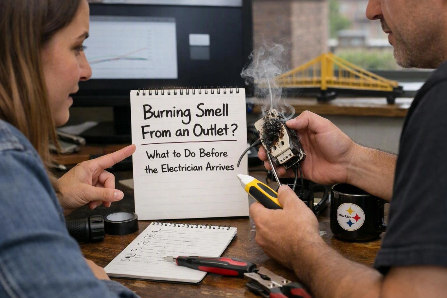 Burning Smell From an Outlet? What to Do Before the Electrician Arrives